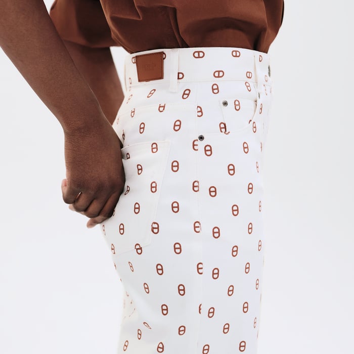 Marron Fauve "Chaine d'Ancre" Pleated Pants