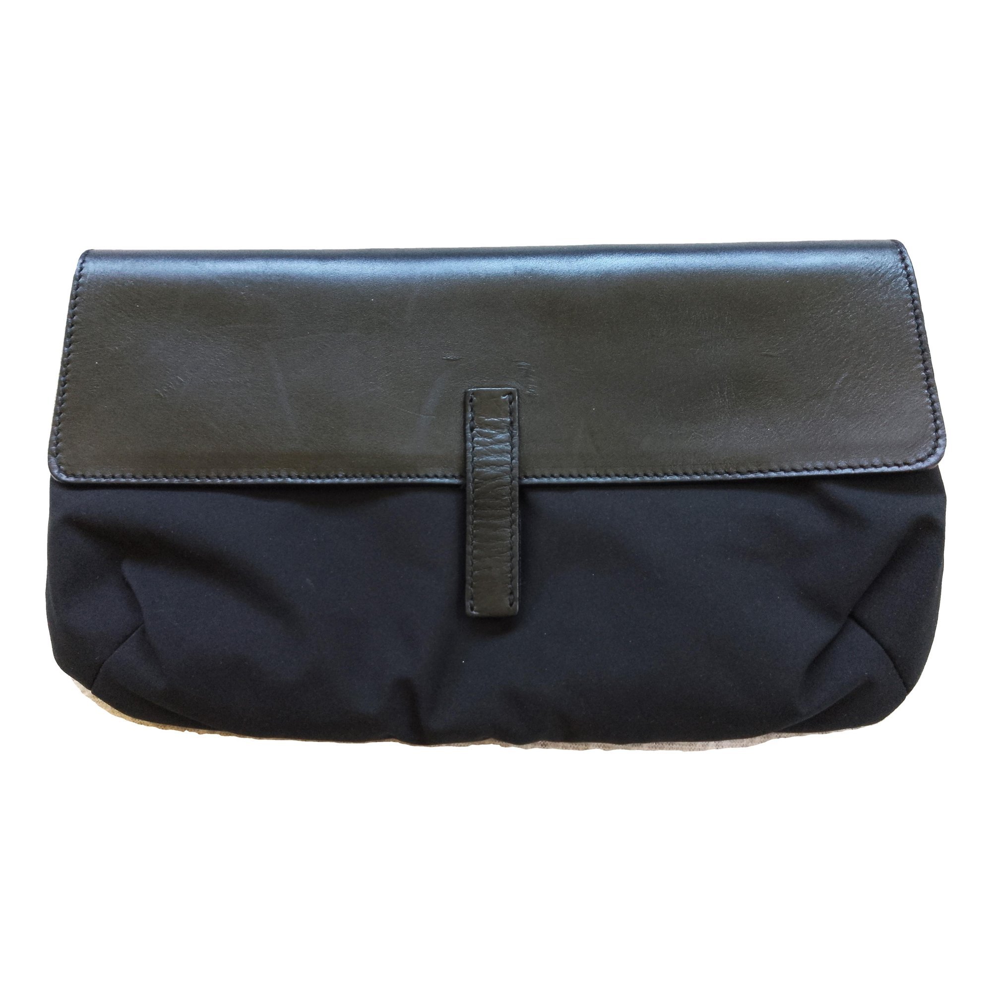Leather clutch bag