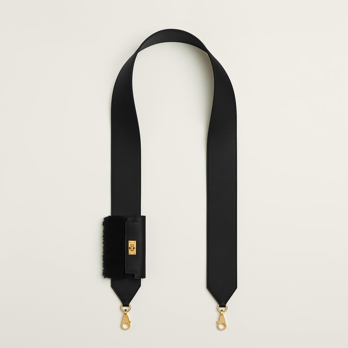 Noir Kelly Pocket Pluch Bag Strap