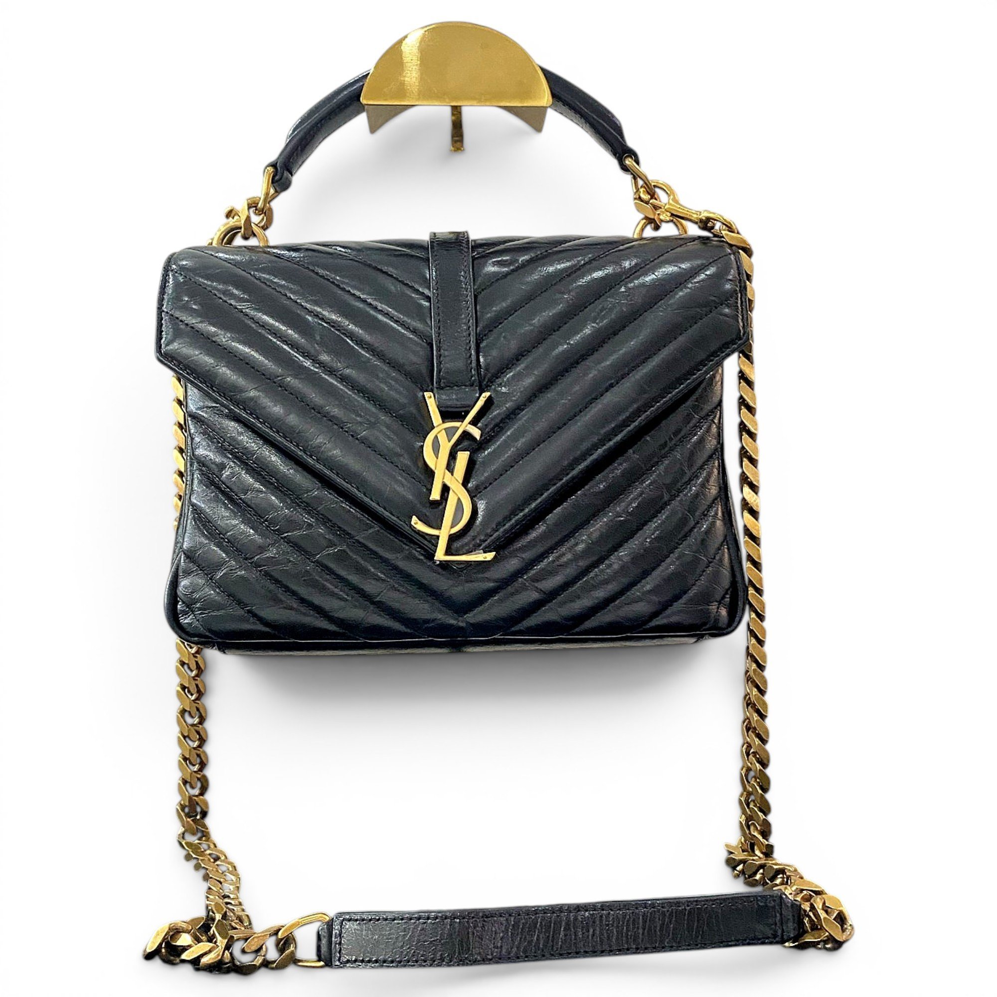 Saint Laurent Collége monogramme leather handbag