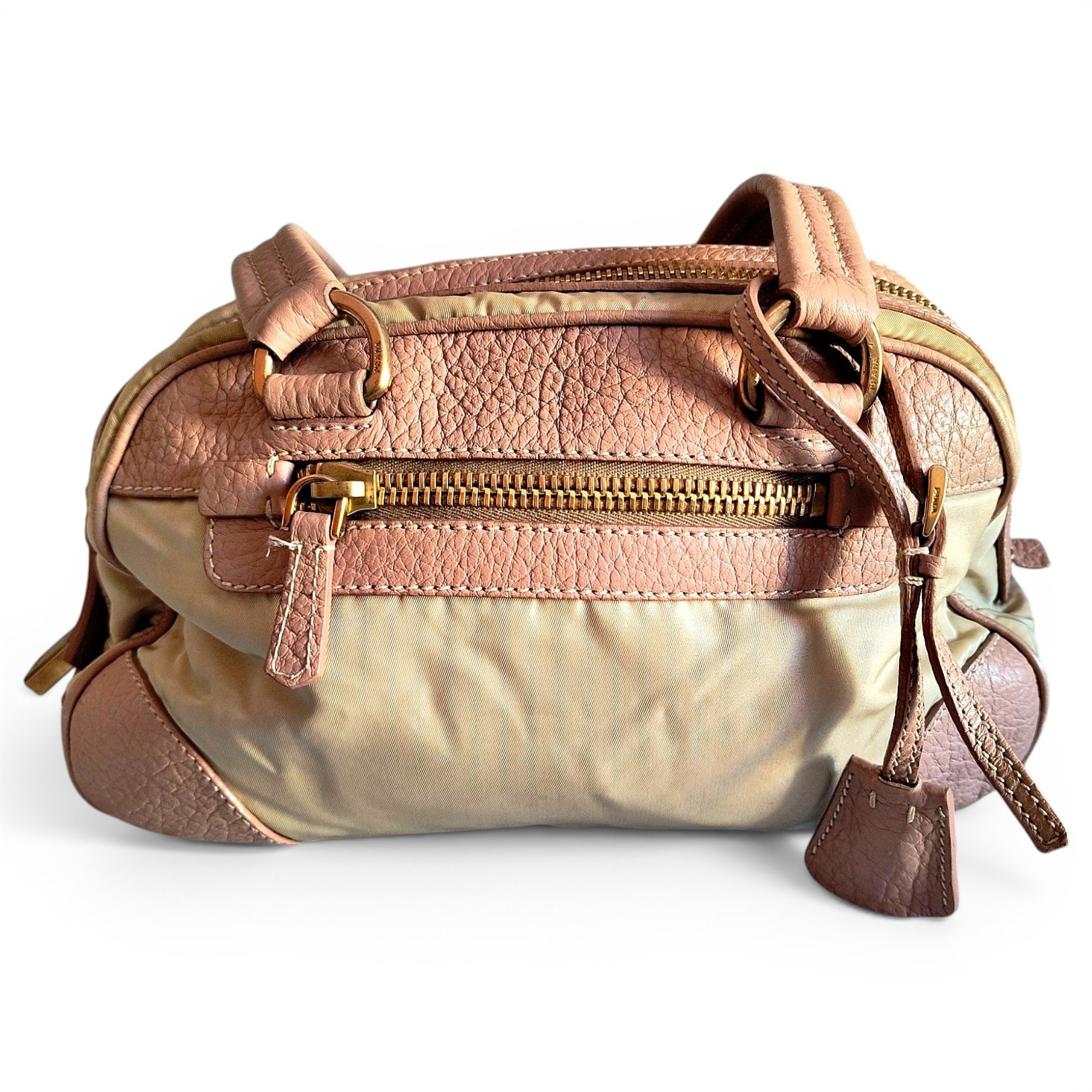 Leather bowling bag