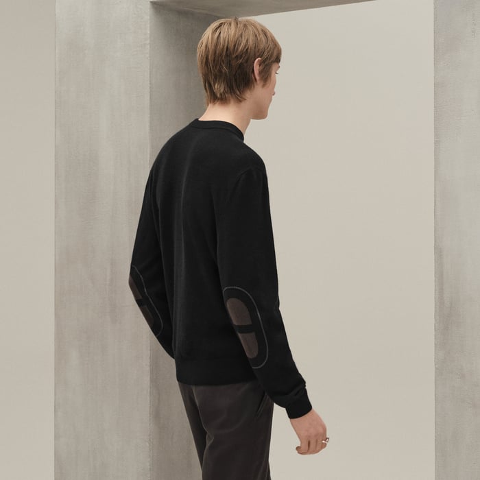 Noir Cashmere "Maillon Chaine d'Ancre" Crewneck Sweater