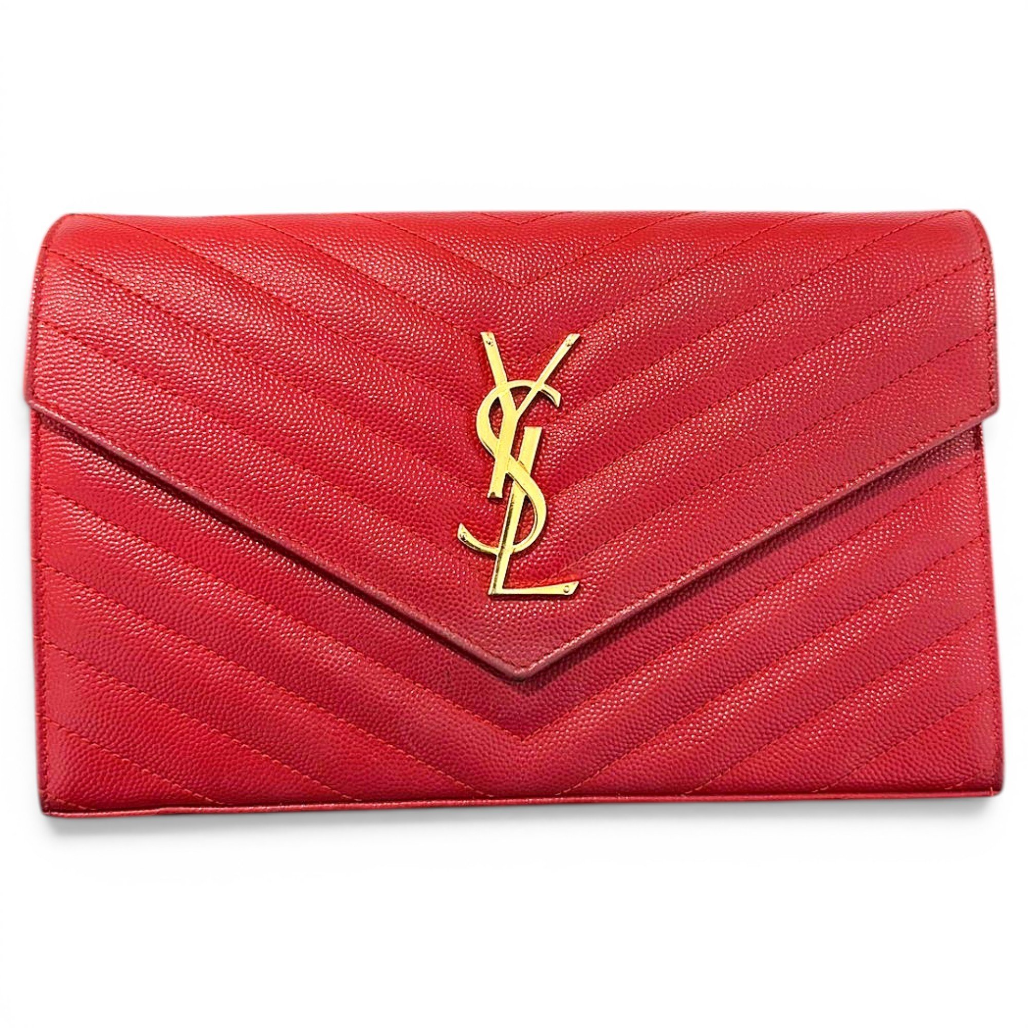 Leather clutch bag