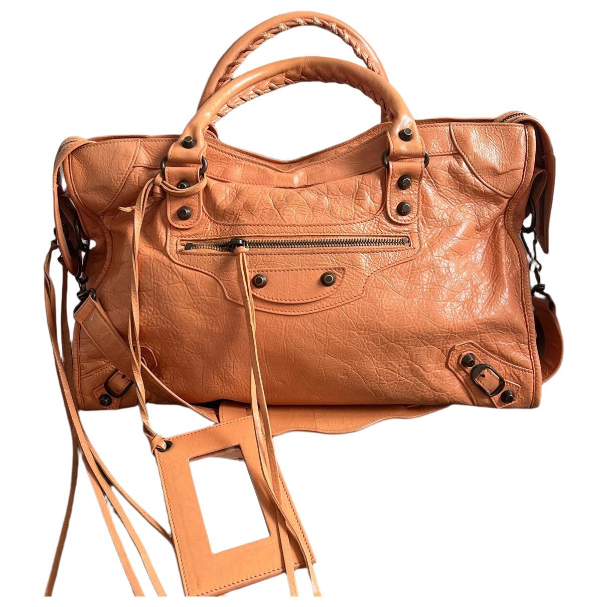 City leather handbag