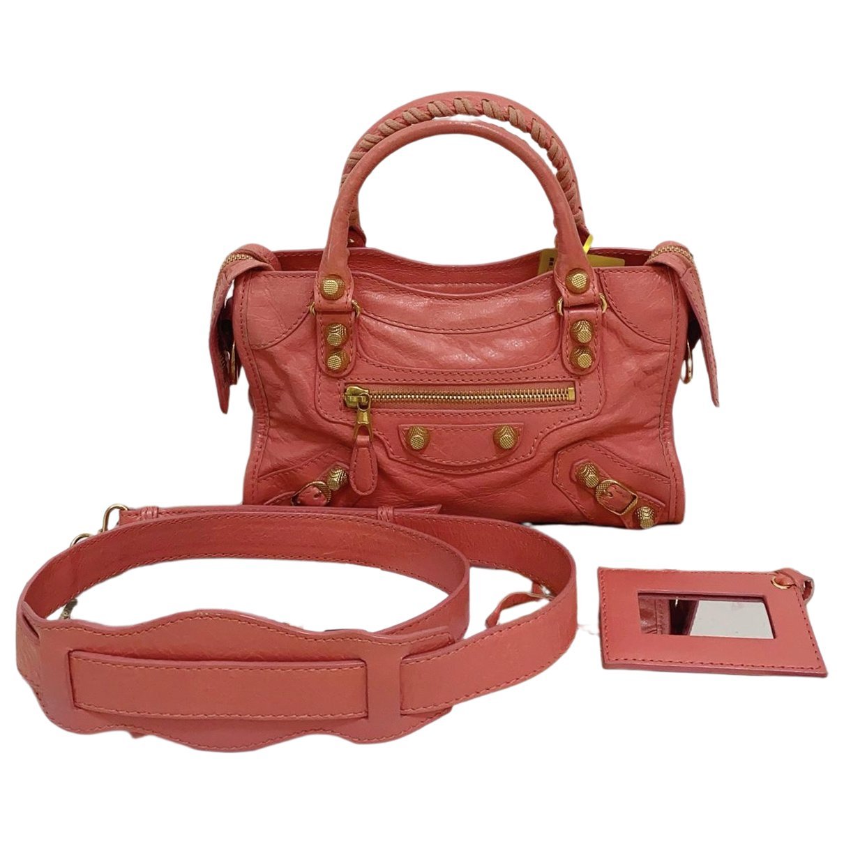 City leather handbag