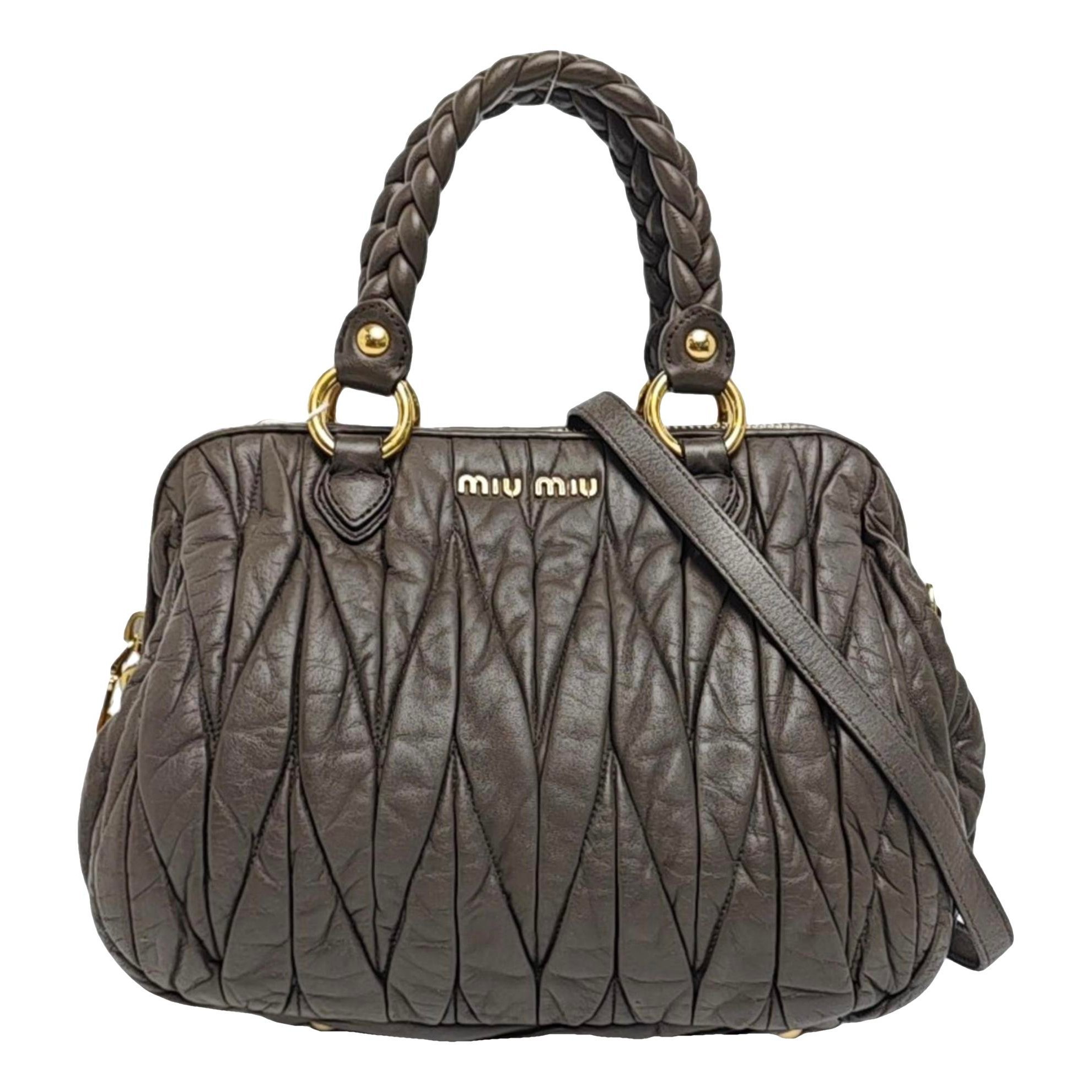 Miu Miu Matelassé leather crossbody bag