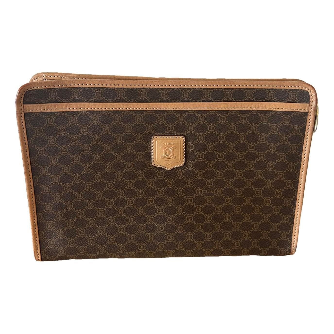 Leather clutch bag