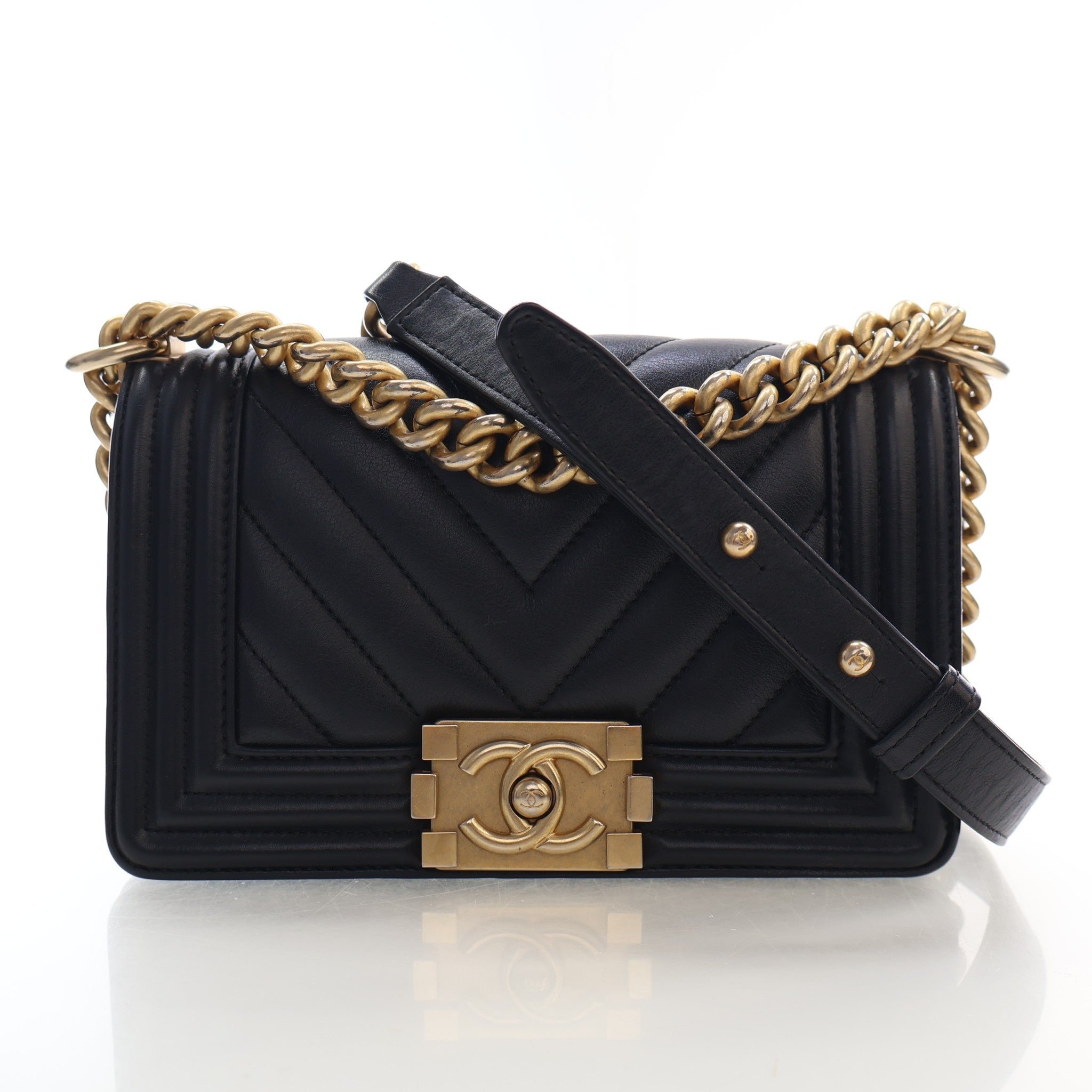 Chanel Small Chevron Boy Bag