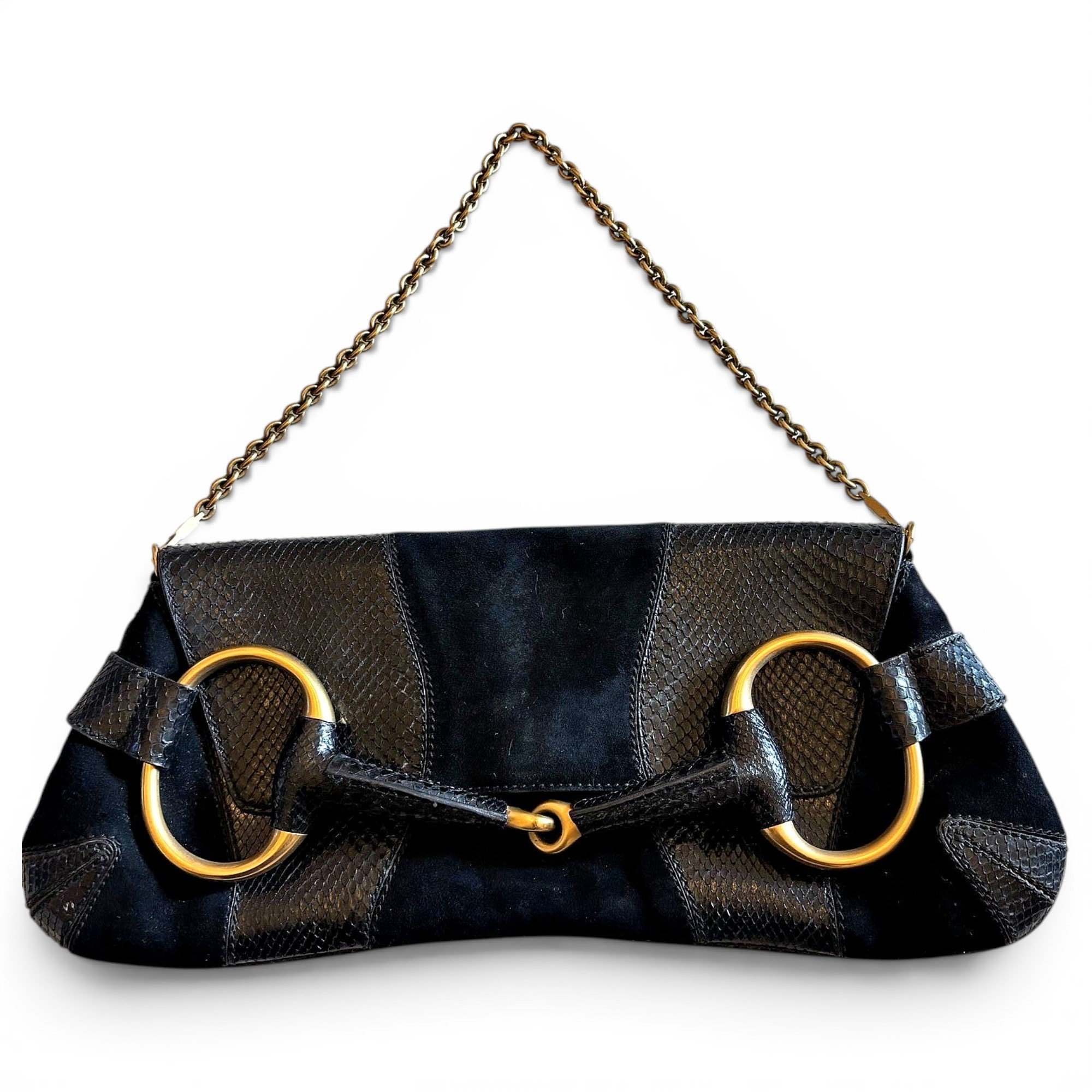 Horsebit Chain leather handbag