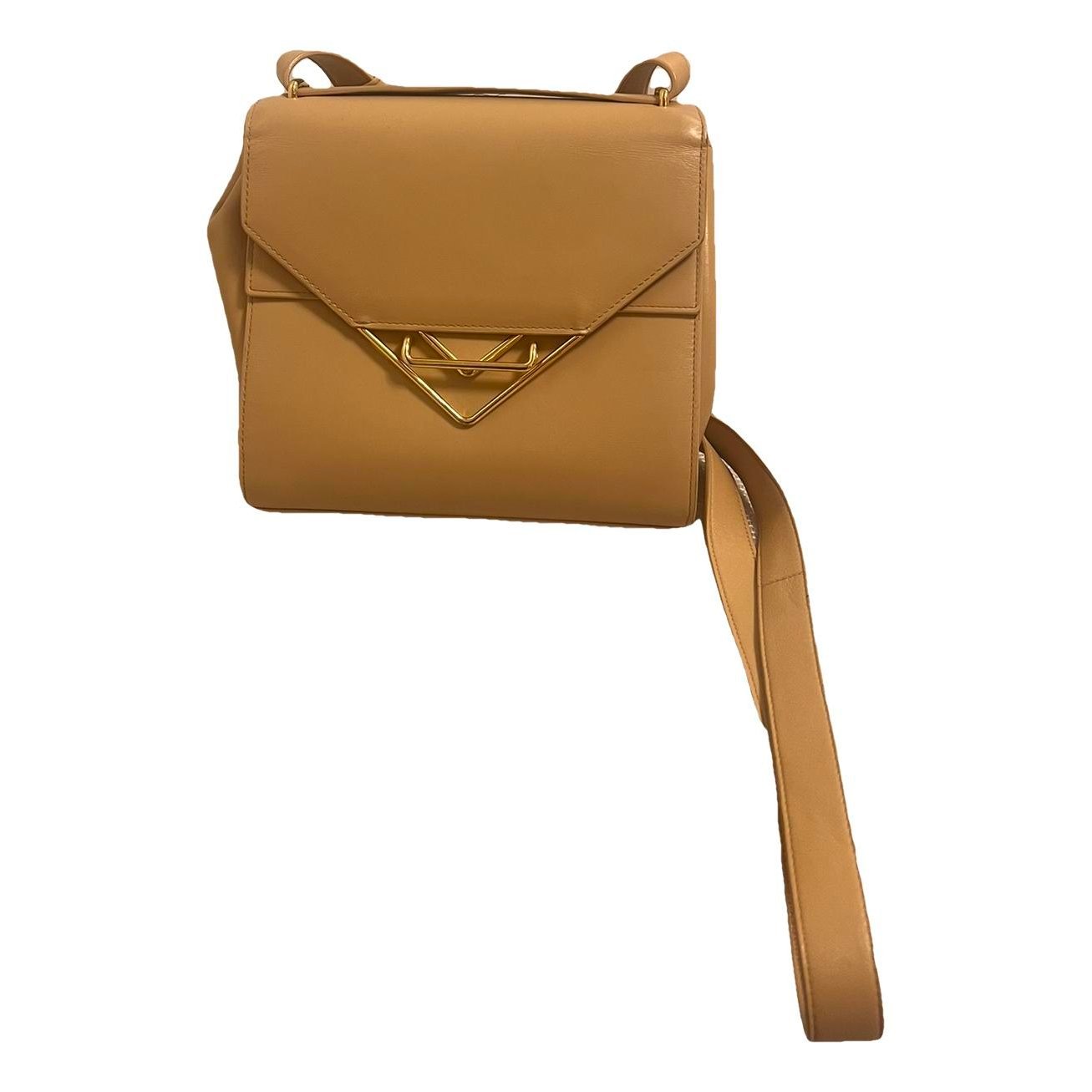 Clip leather crossbody bag