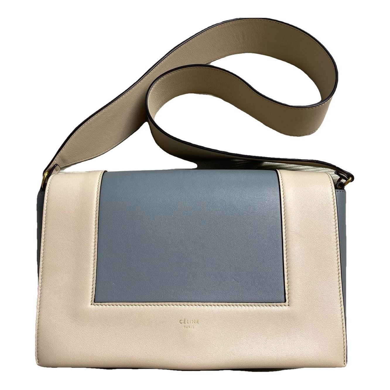 Frame leather handbag
