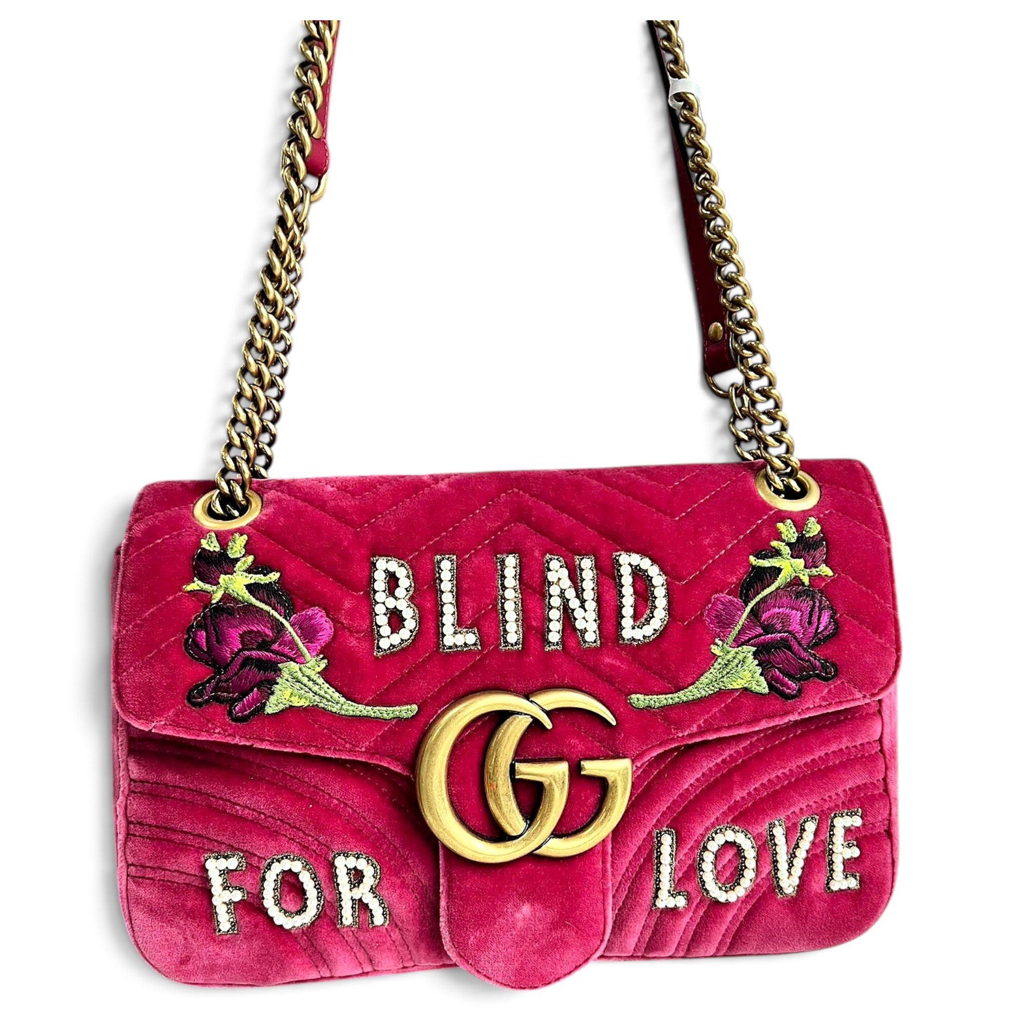 GG Marmont Flap velvet crossbody bag