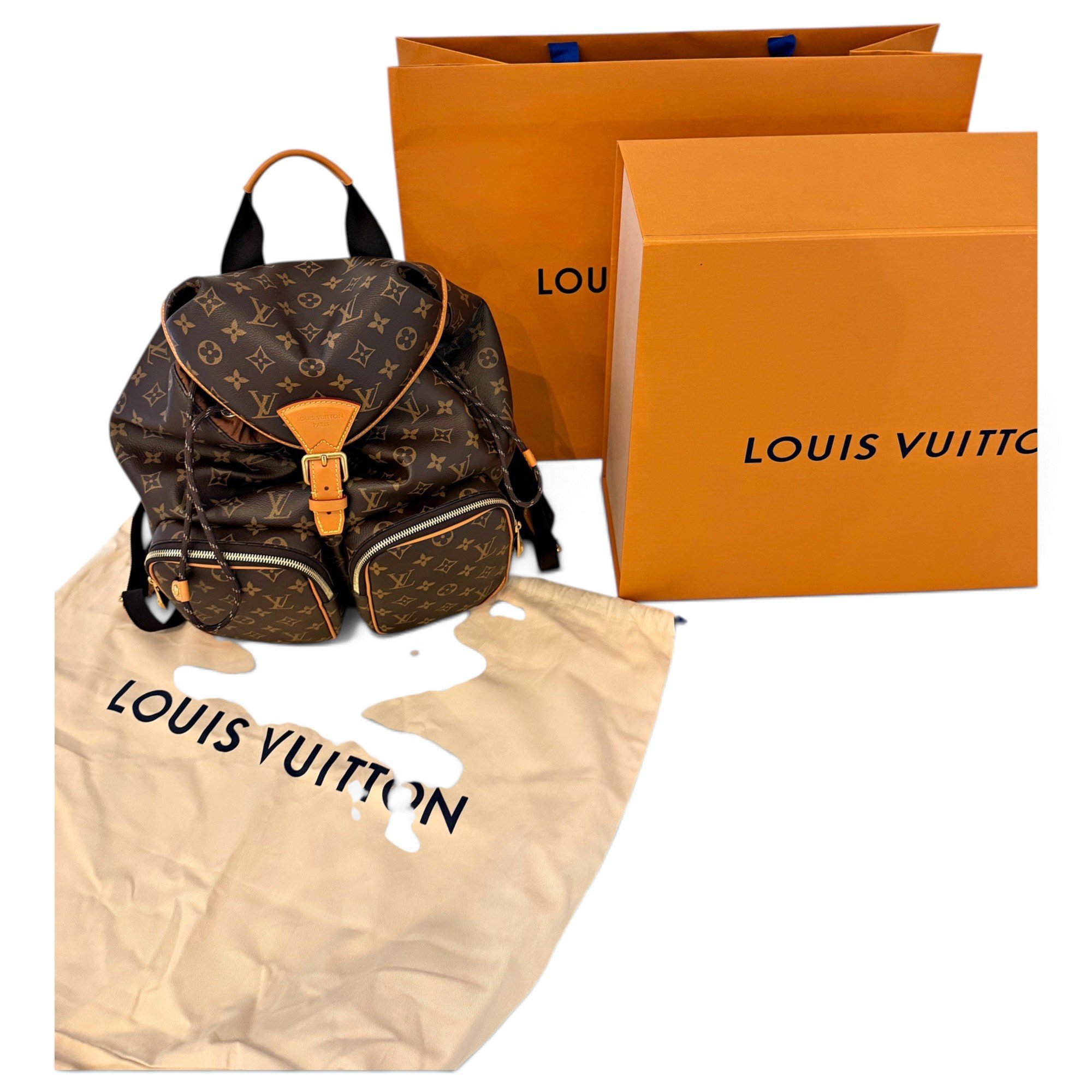 Louis Vuitton Montsouris leather backpack