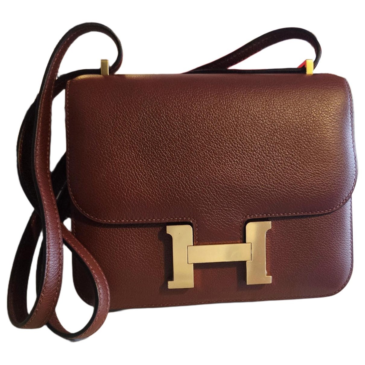 Hermes Constance Handbag Rouge H Evercolor Leather 2020