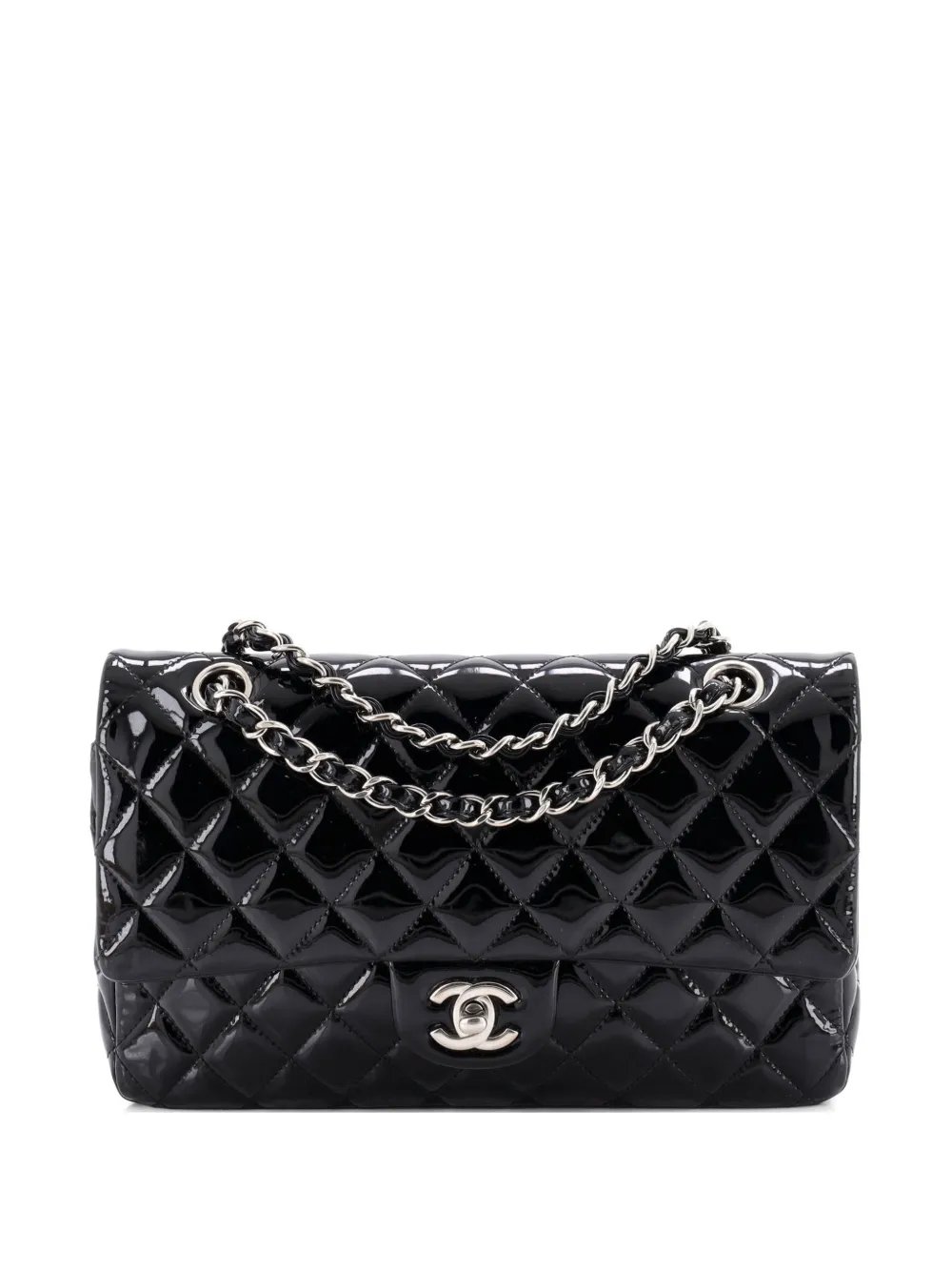 Classic Double Flap Bag Quilted Patent Medium shoulder bag