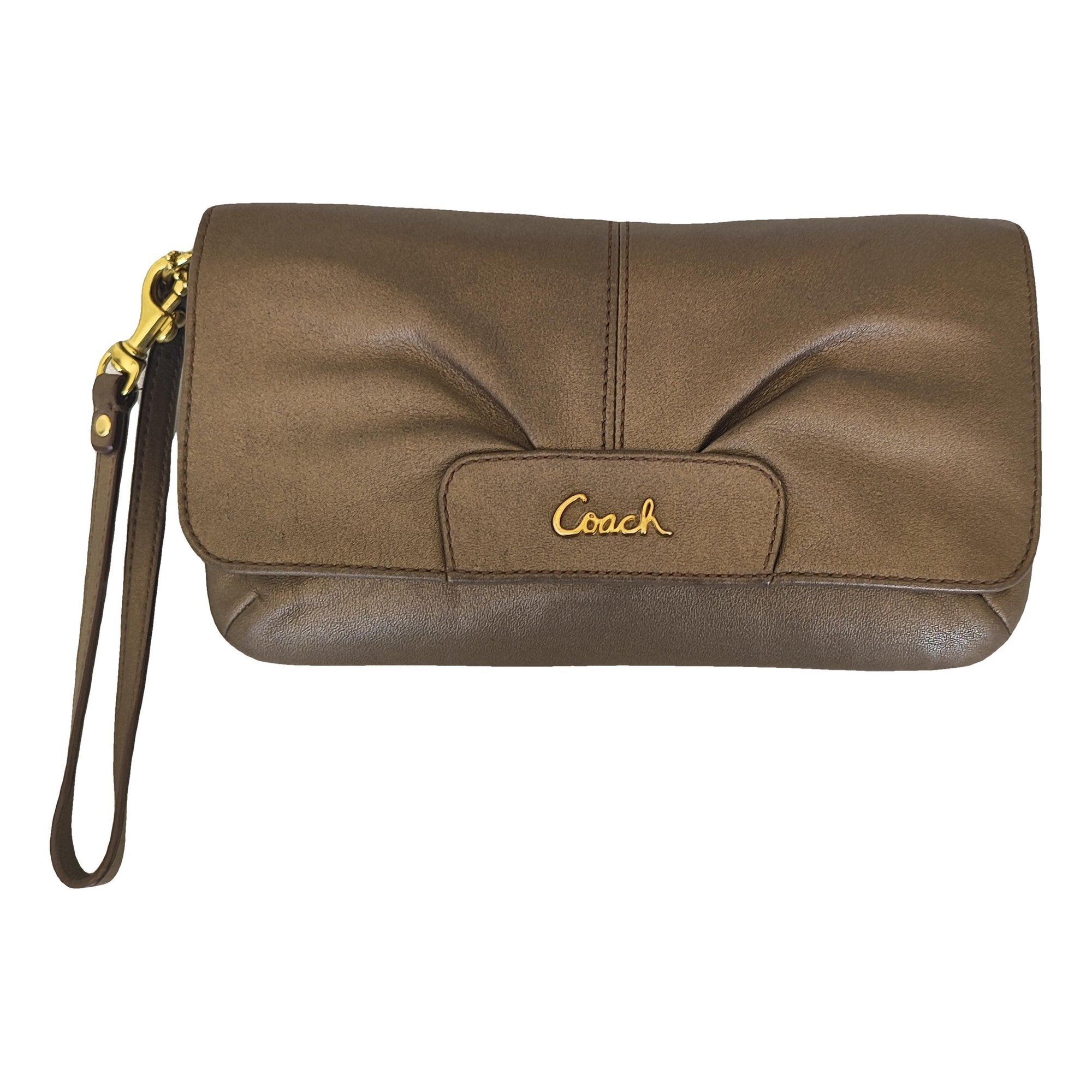 Leather clutch bag