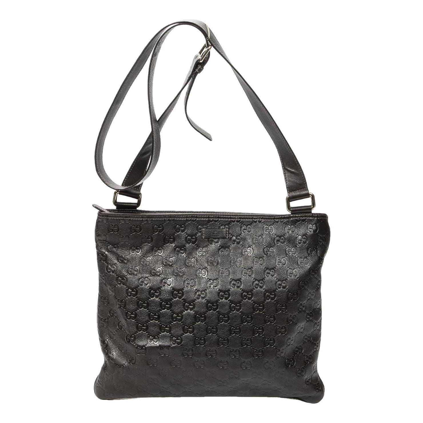 Square G leather bag