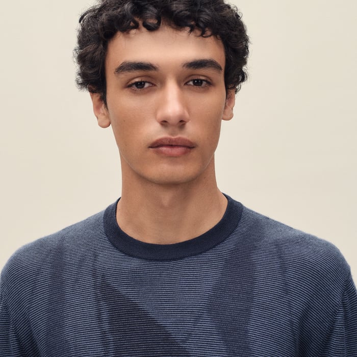 Indigo "Grand Large" Crewneck Sweater
