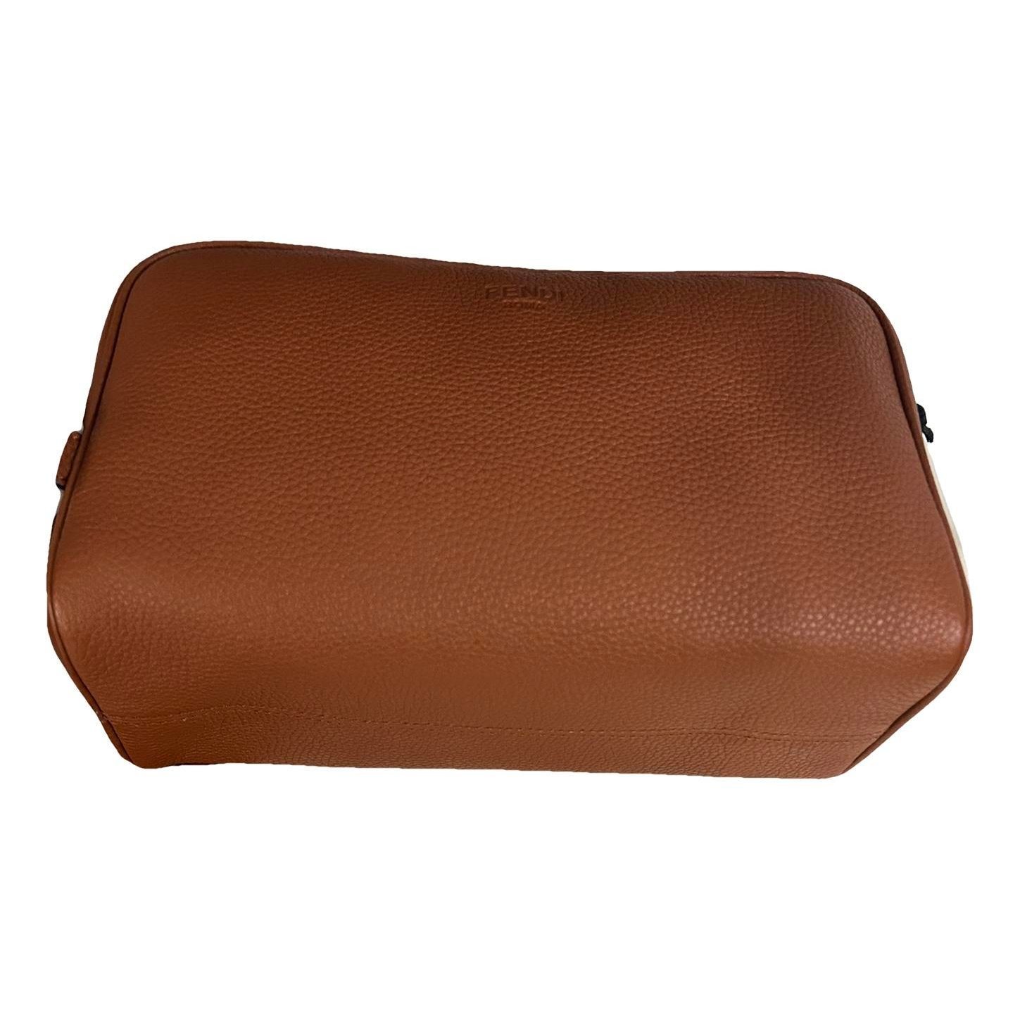 Leather clutch bag