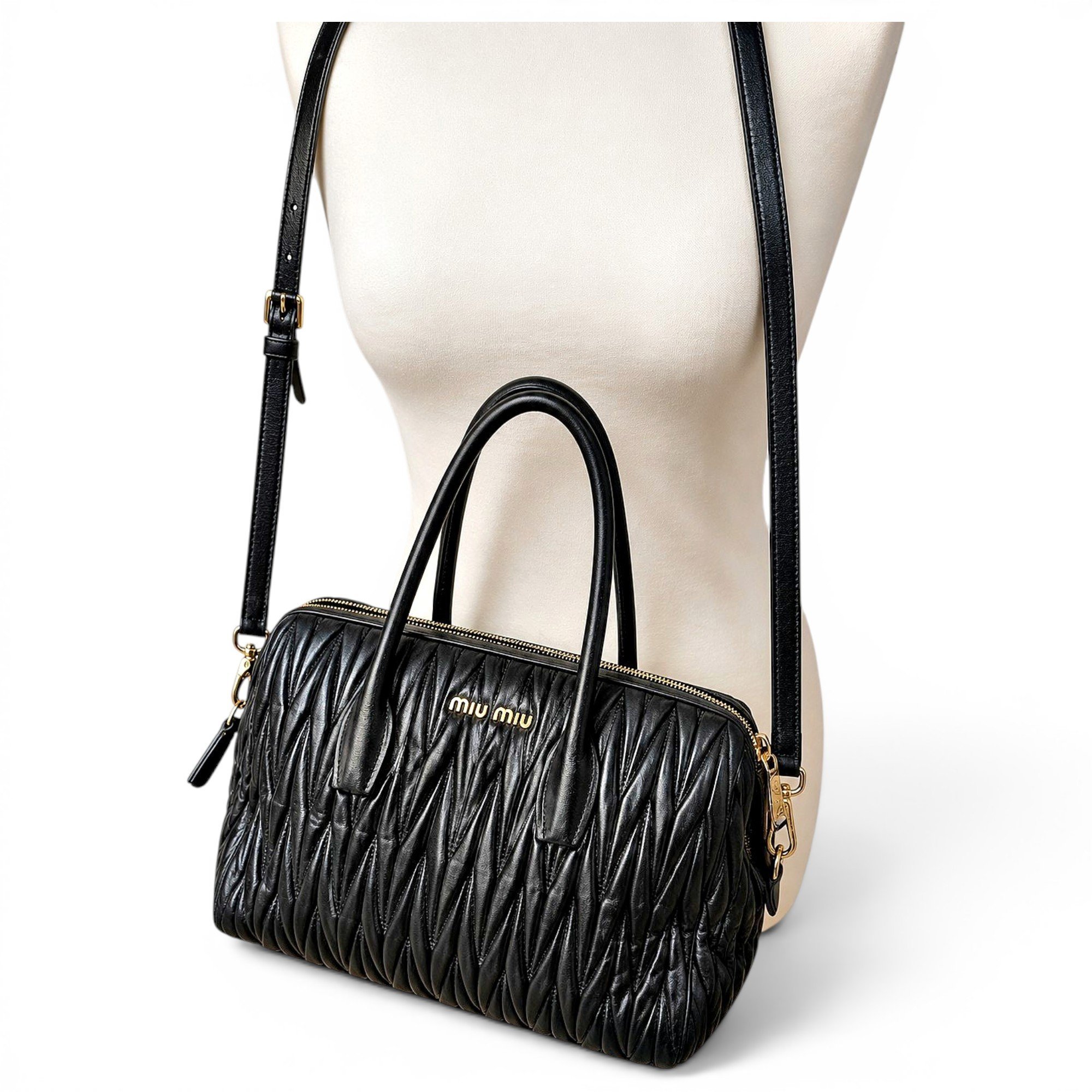 My Miu leather handbag