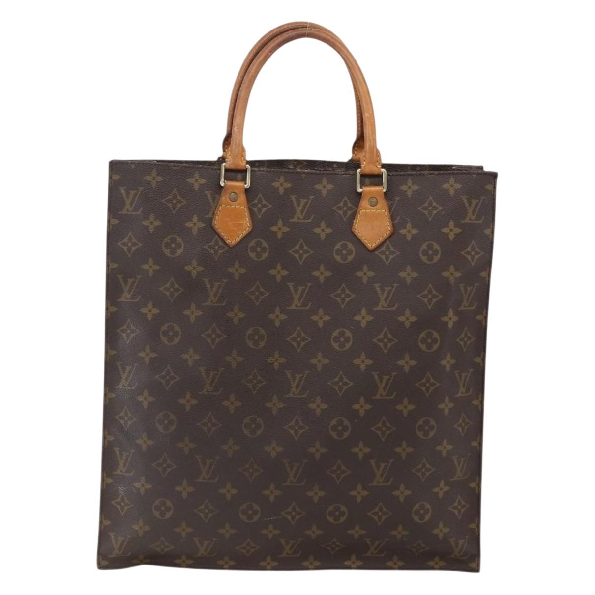 Plat leather handbag