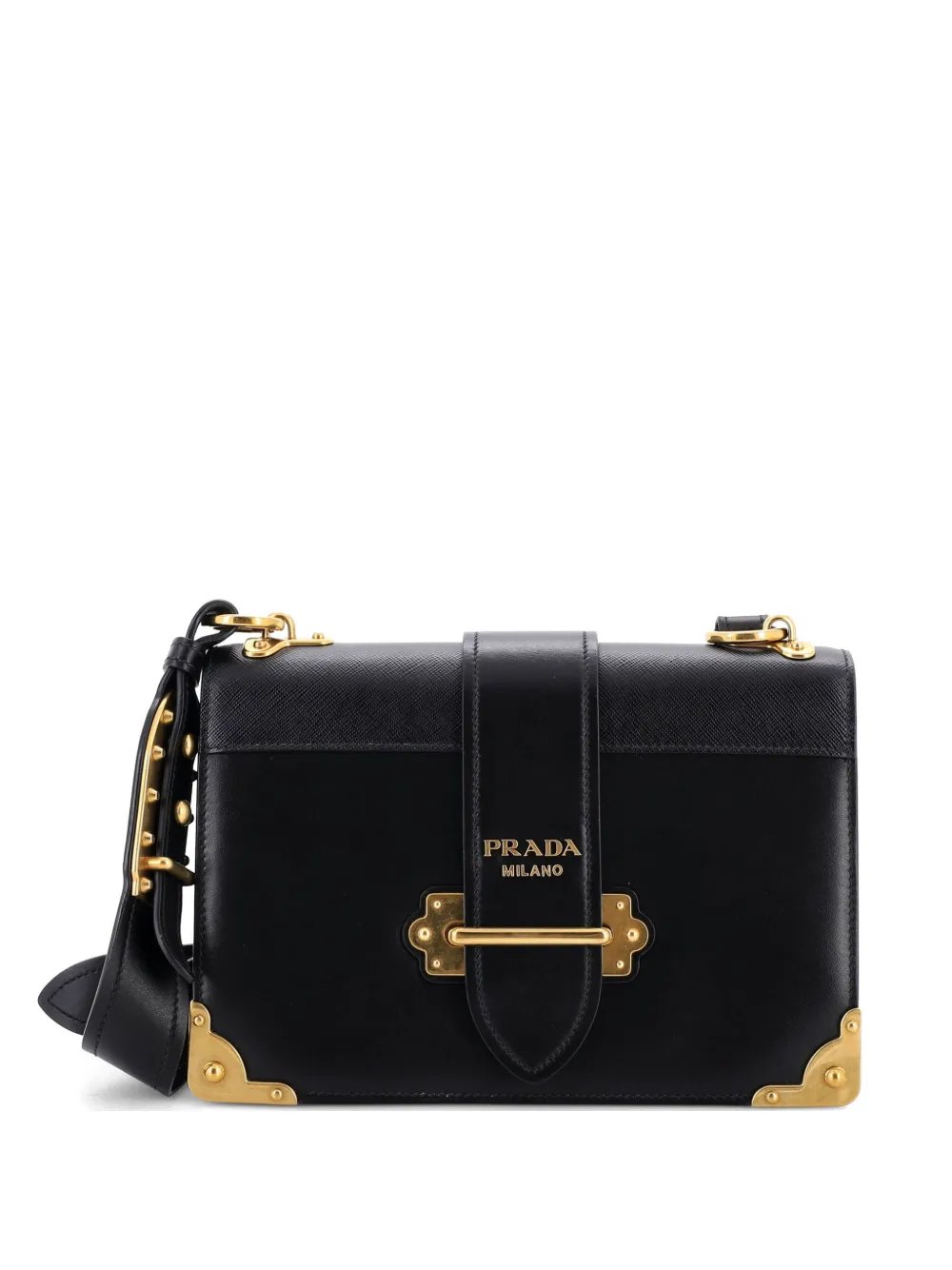 Cahier Leather and Saffiano Leather Large crossbody bag