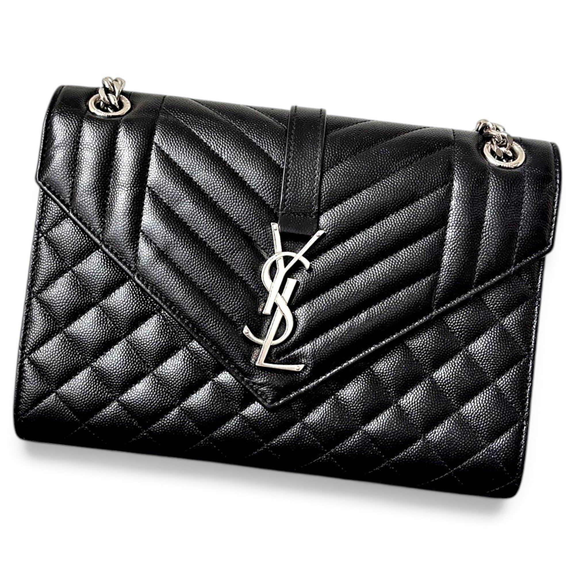 Envelope leather handbag