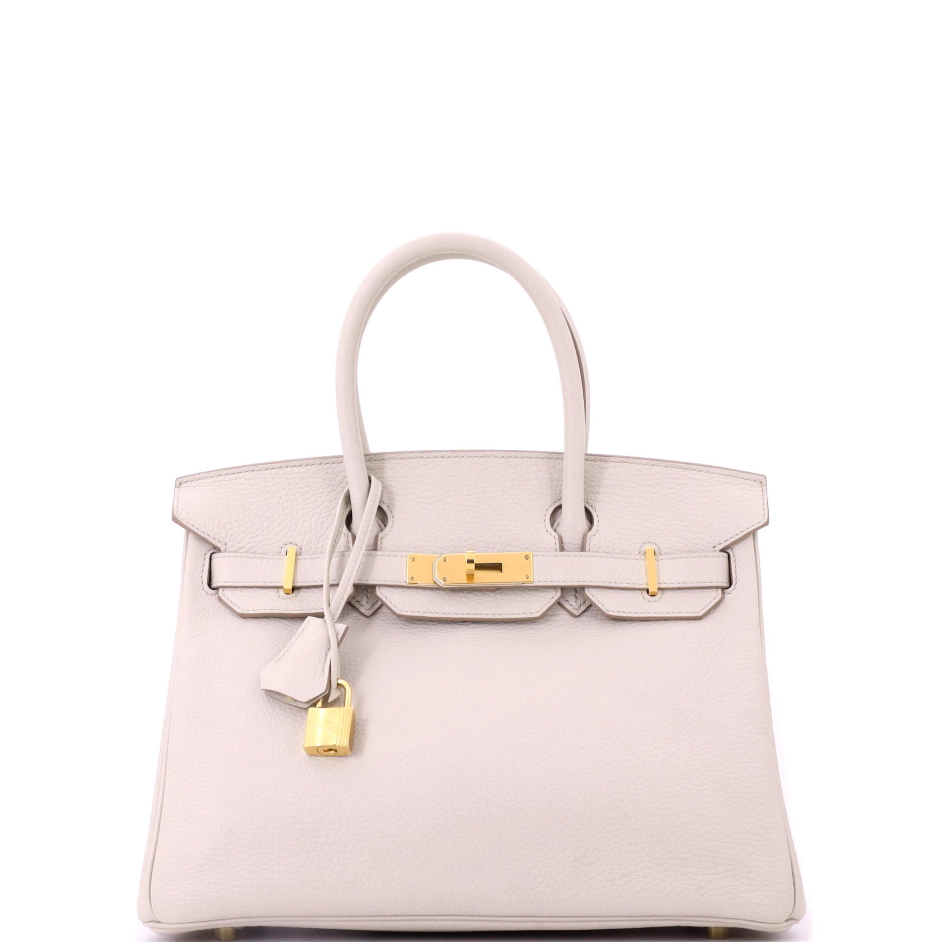 Hermes Birkin Handbag Light Togo with Gold Hardware 30