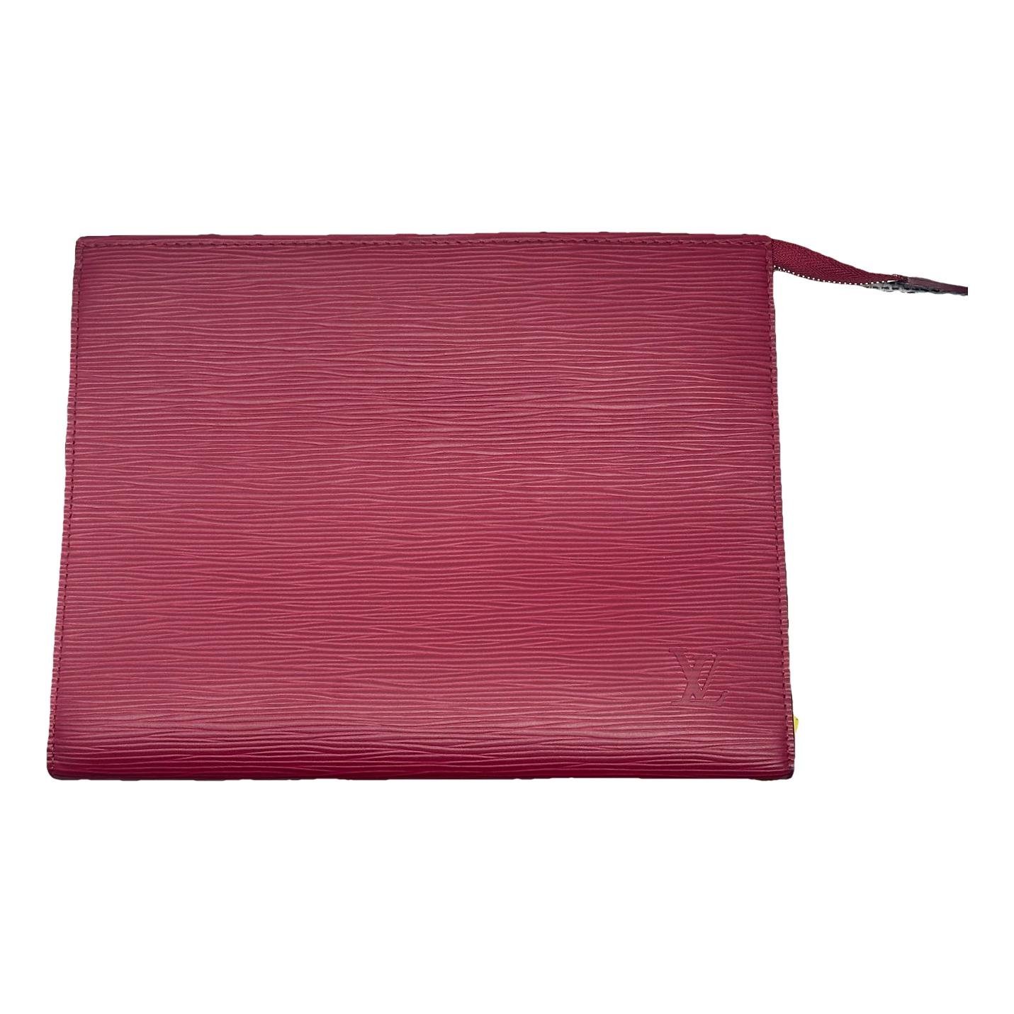 Leather clutch bag
