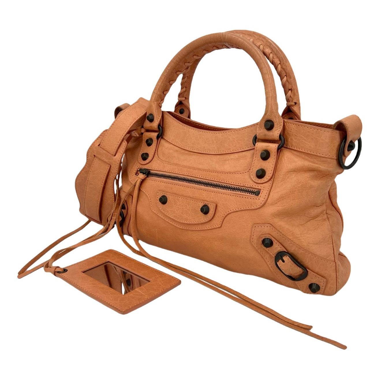 Classic Metalic leather handbag