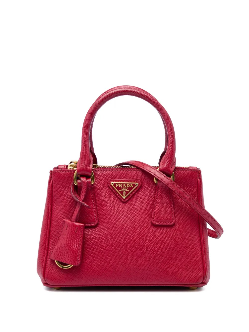 2000-2013 Mini Saffiano Lux Galleria Double Zip satchel