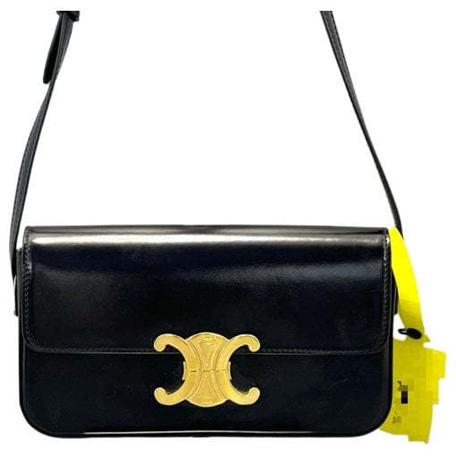 Triomphe chain leather handbag