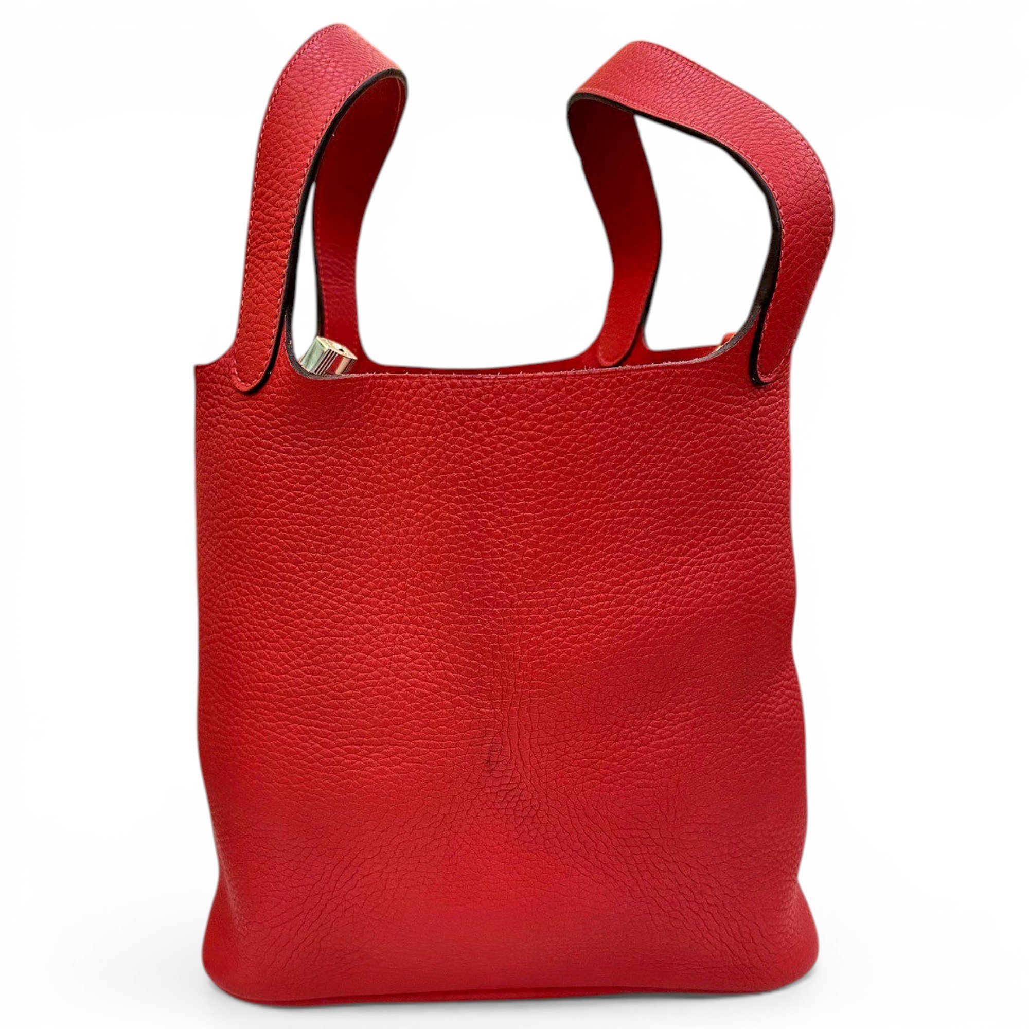 Picotin leather tote