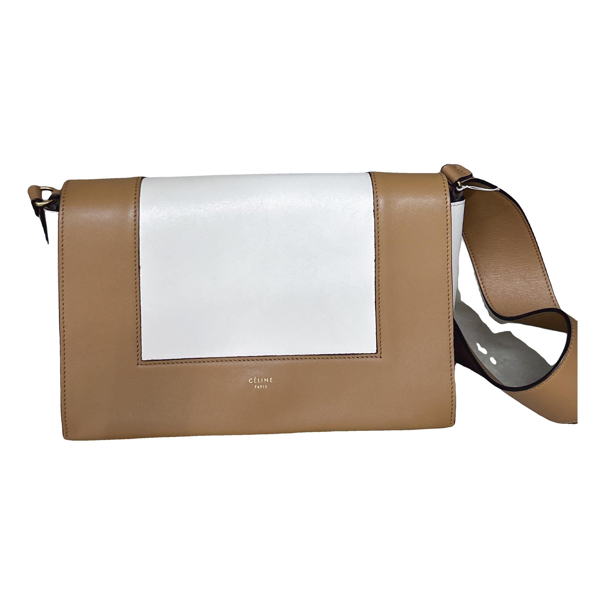 Frame leather handbag