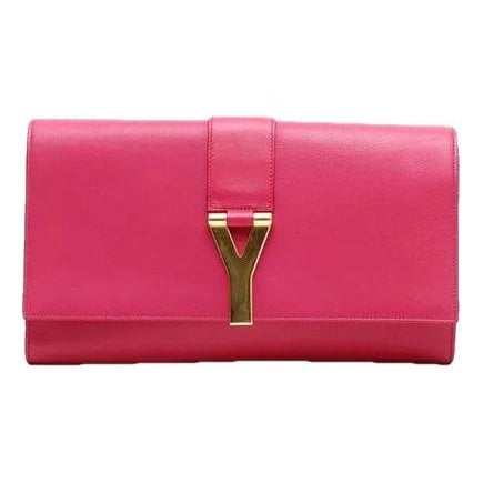 Leather clutch bag