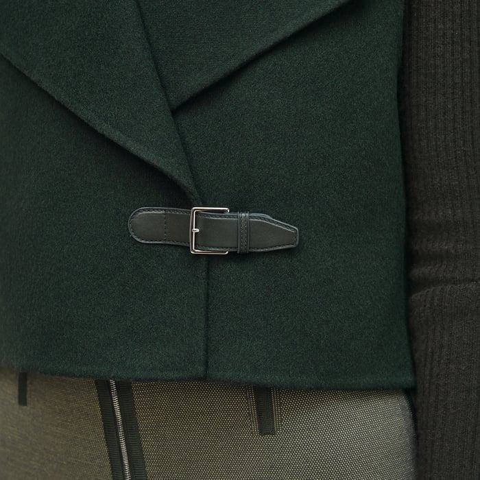 Vert Anglais Cashmere Sleeveless Short Vest