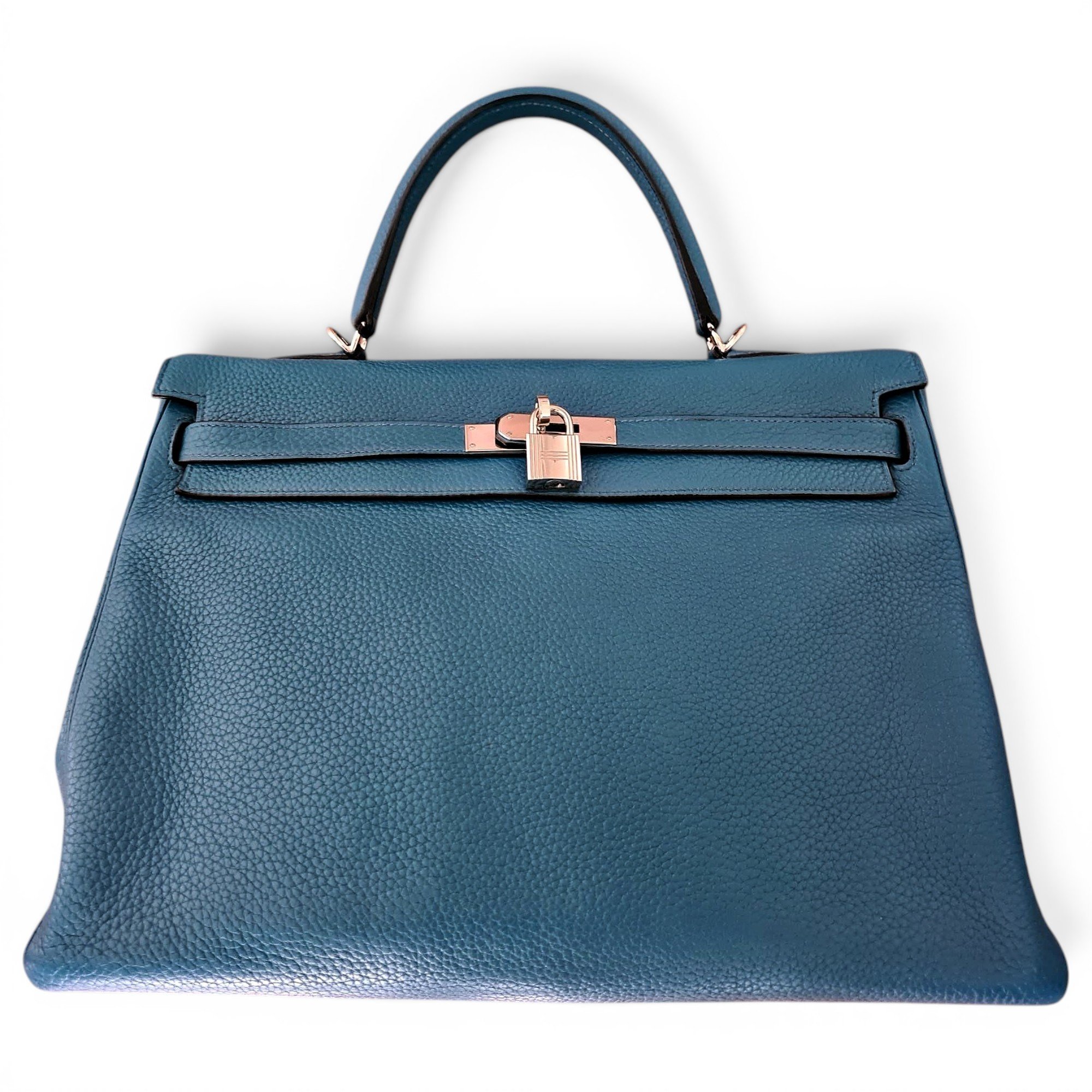 Hermes Kelly 35 Handbag Bleu Izmir
