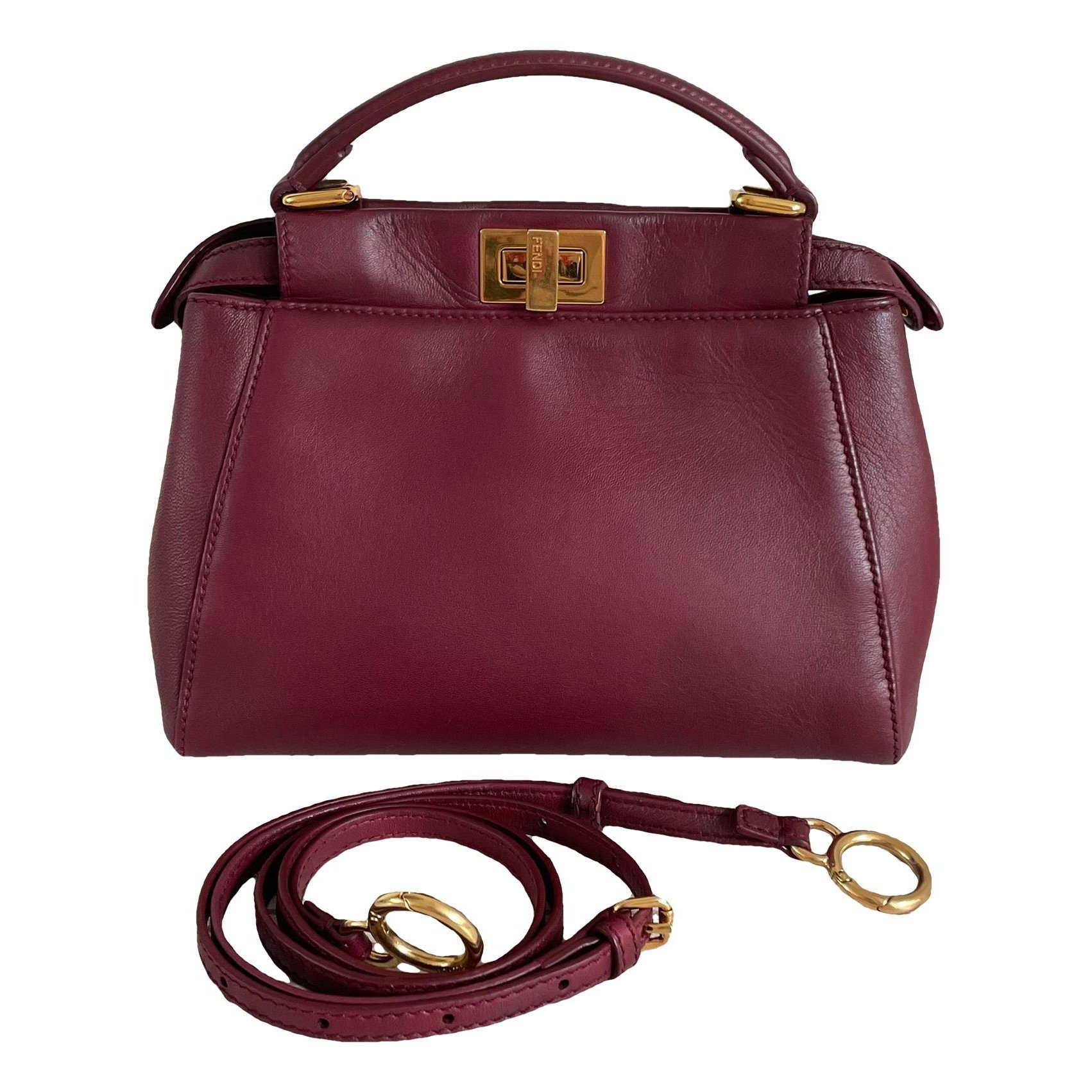 Peekaboo leather handbag