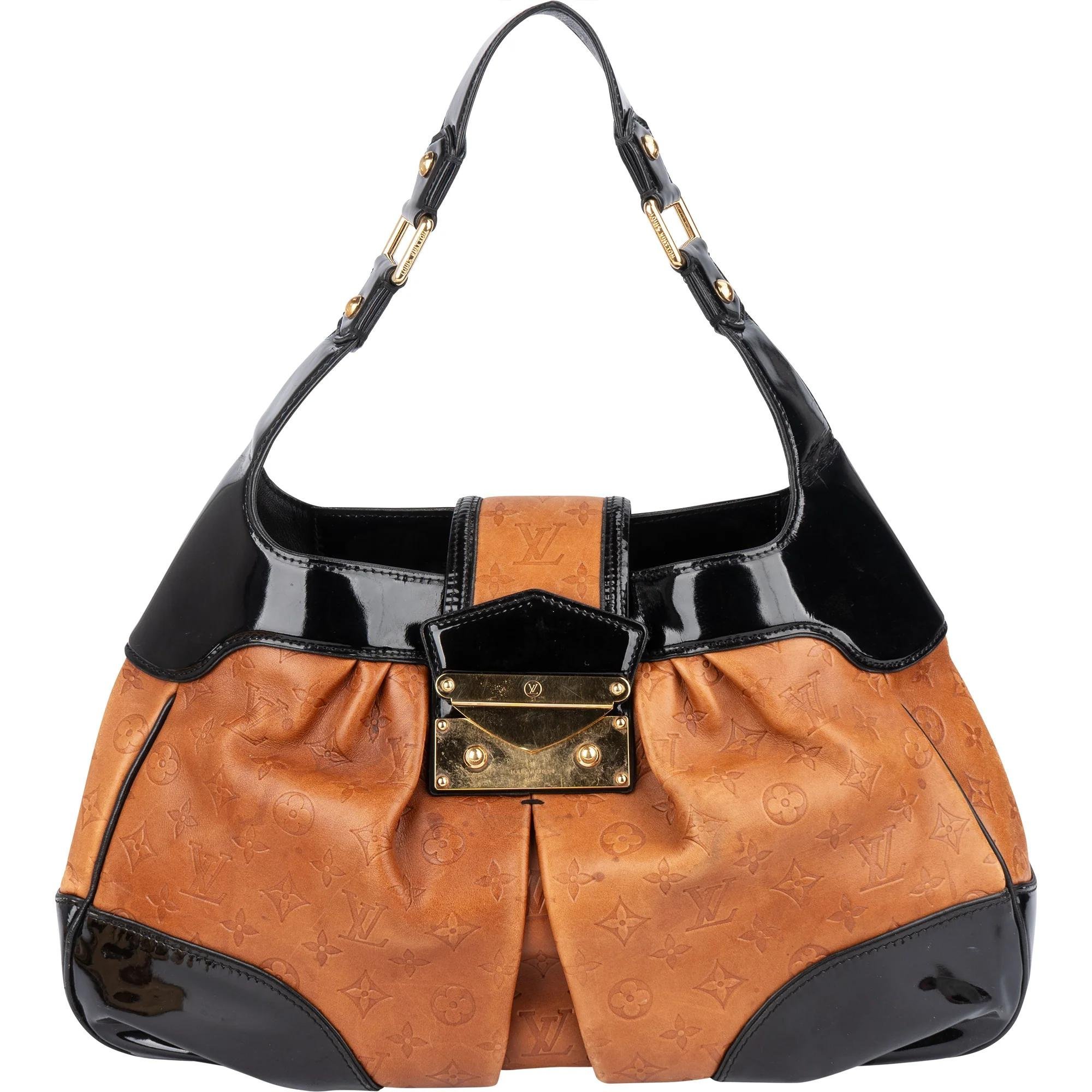 Louis Vuitton Neverfull patent leather handbag
