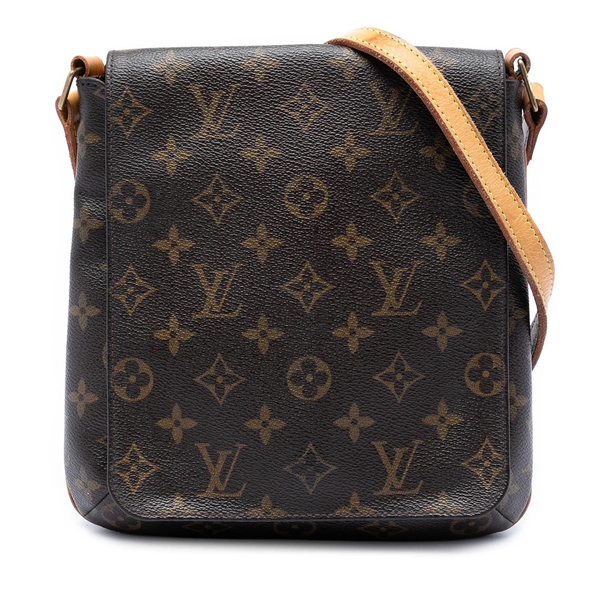 Musette cloth handbag