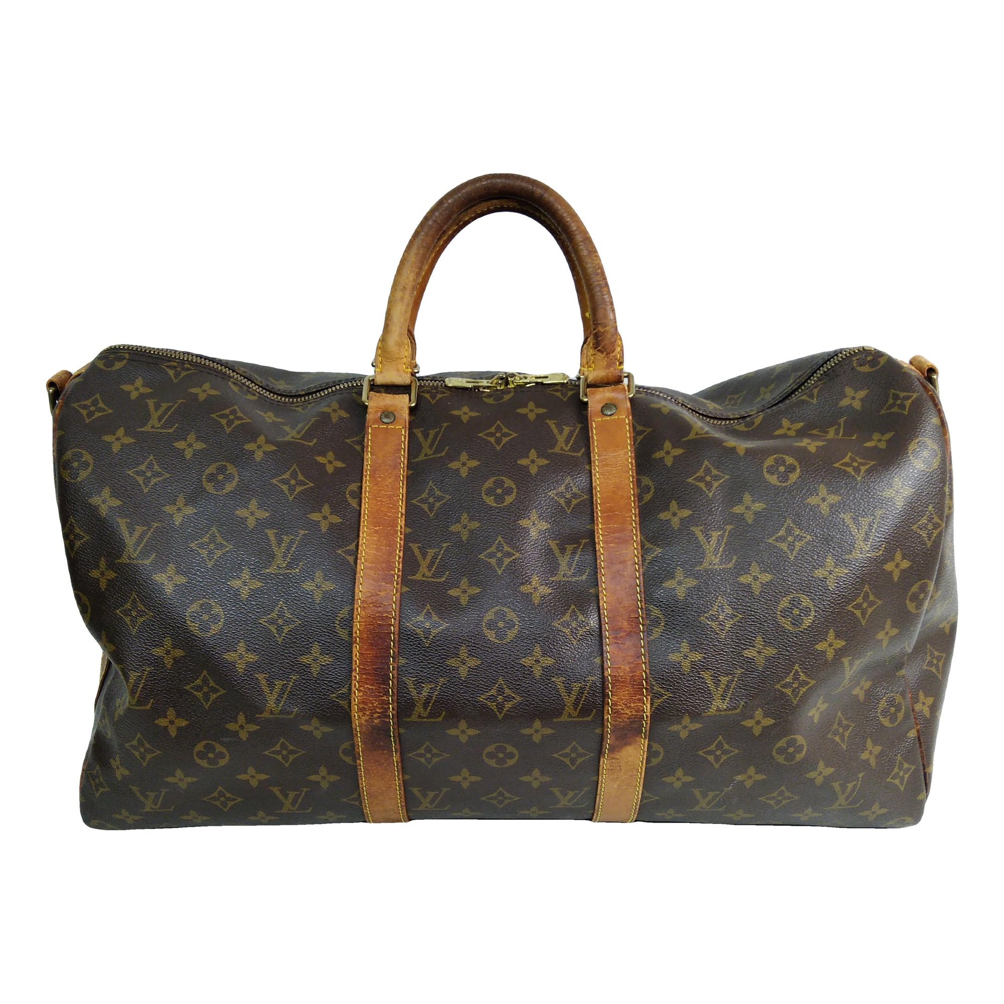 Keepall leather travel bag