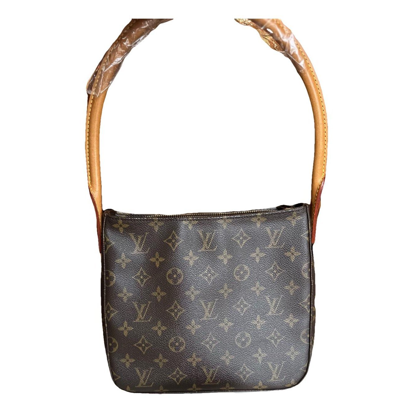 Looping leather handbag