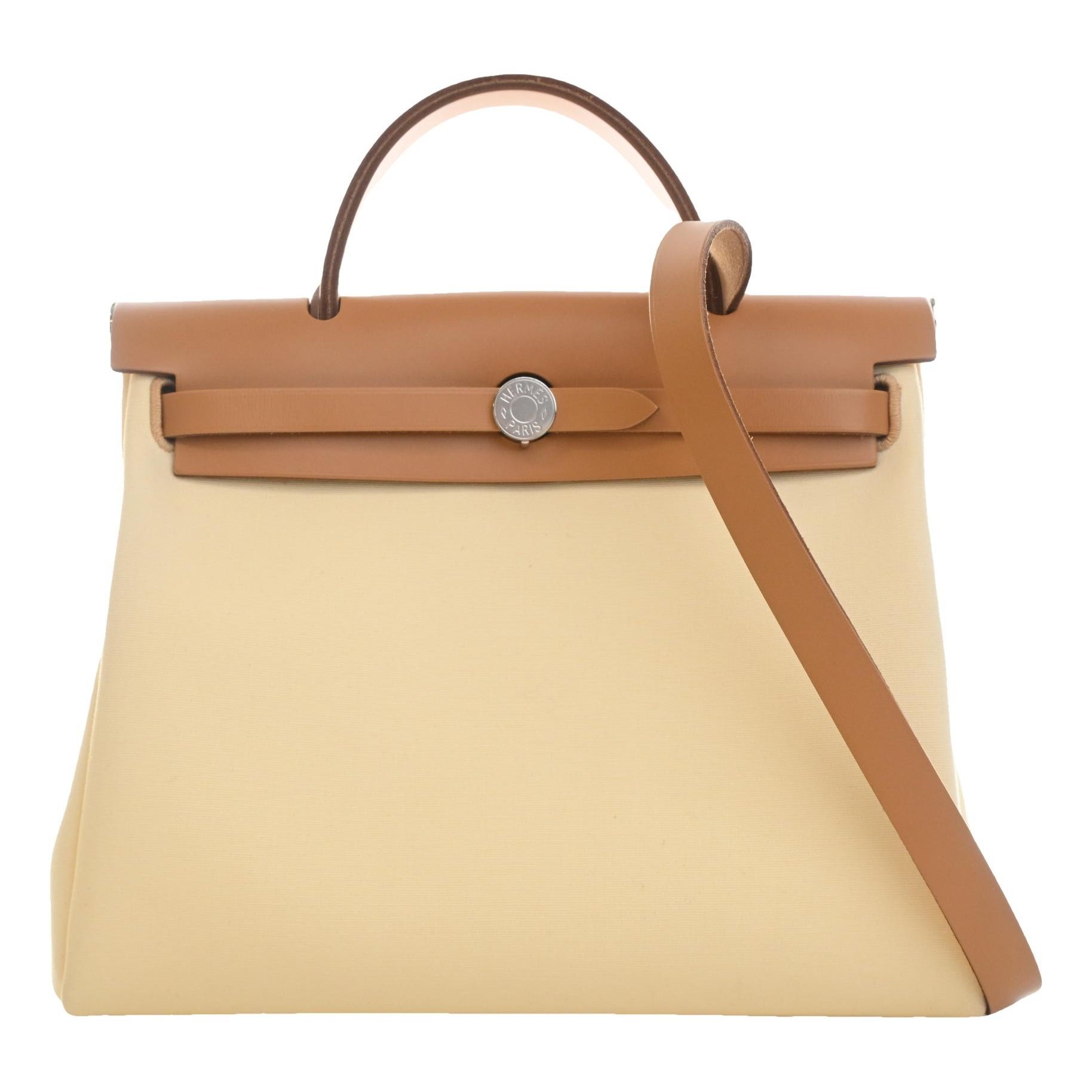 Hermes Herbag Handbag Vanille Toile H Canvas 2020