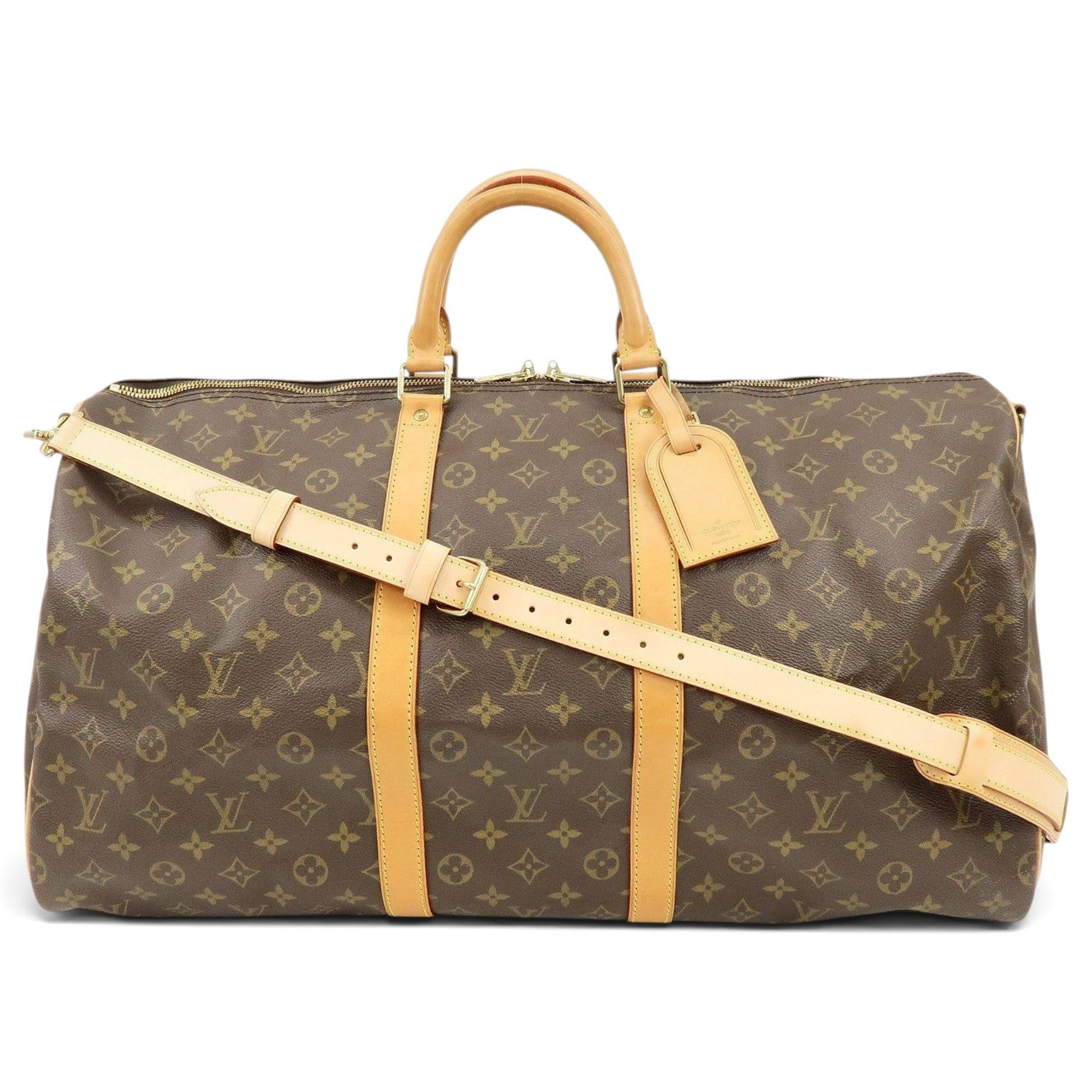 Keepall leather travel bag