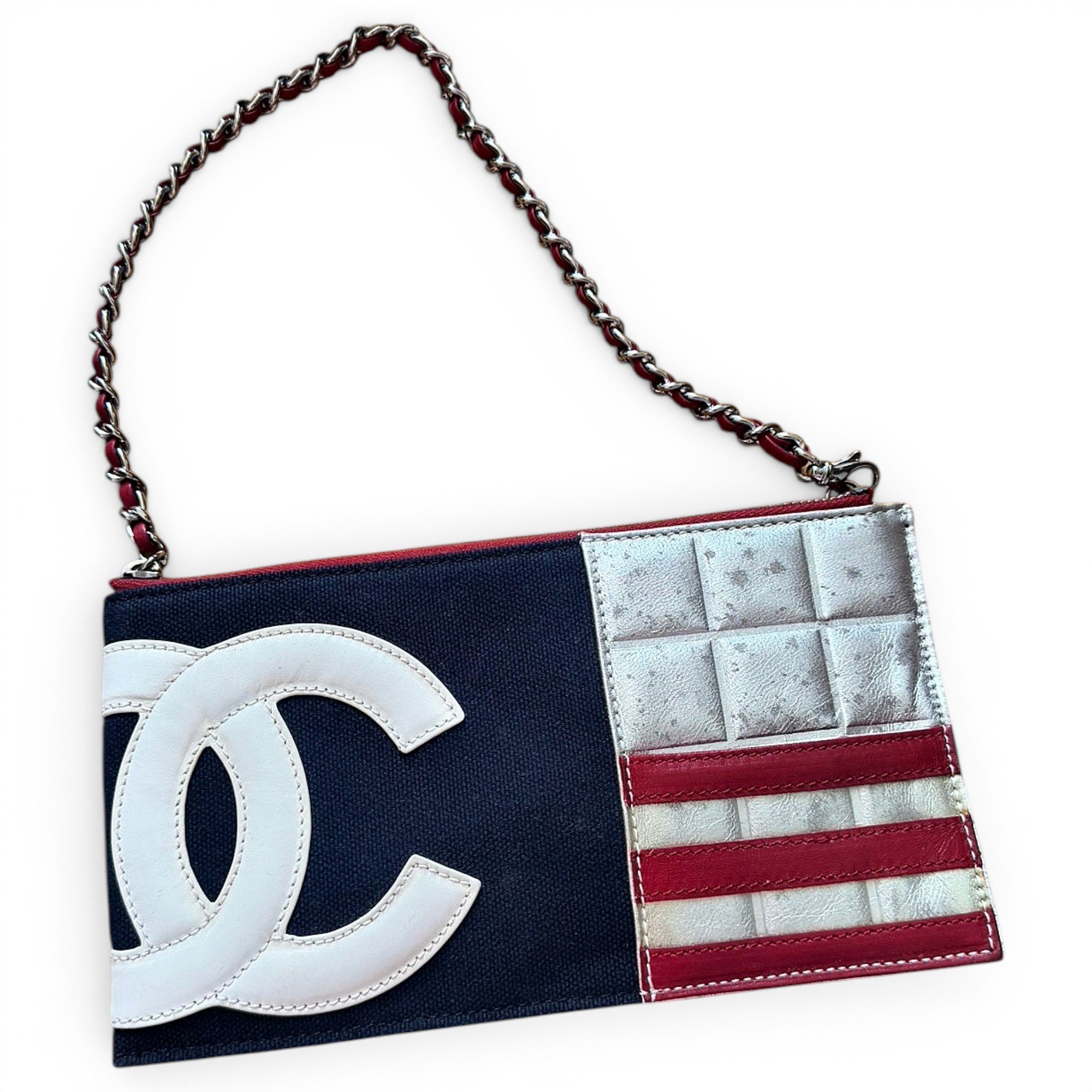 Leather clutch bag