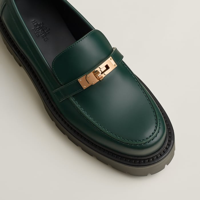 Vert Bouteille Icone Loafer