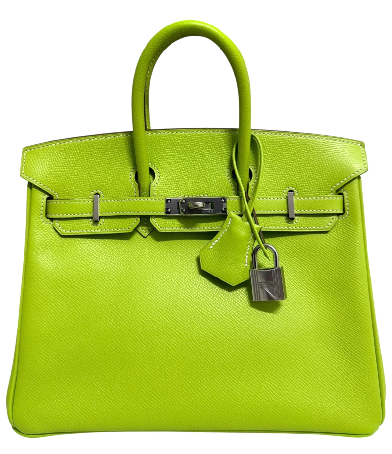 Hermes Kiwi and Lichen Epsom Candy Birkin 25 Palladium Hardware, 2011
