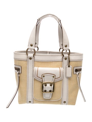 Coach Straw Top Handle Bag