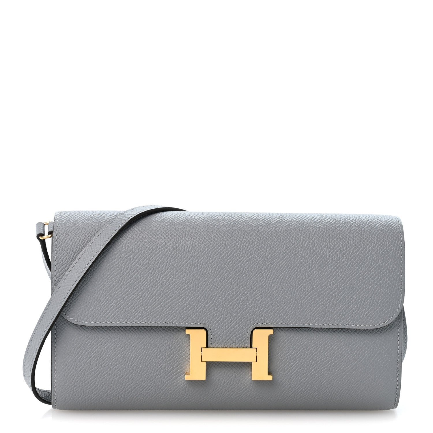 Hermes Epsom Constance Long To Go Wallet Gris Pantin