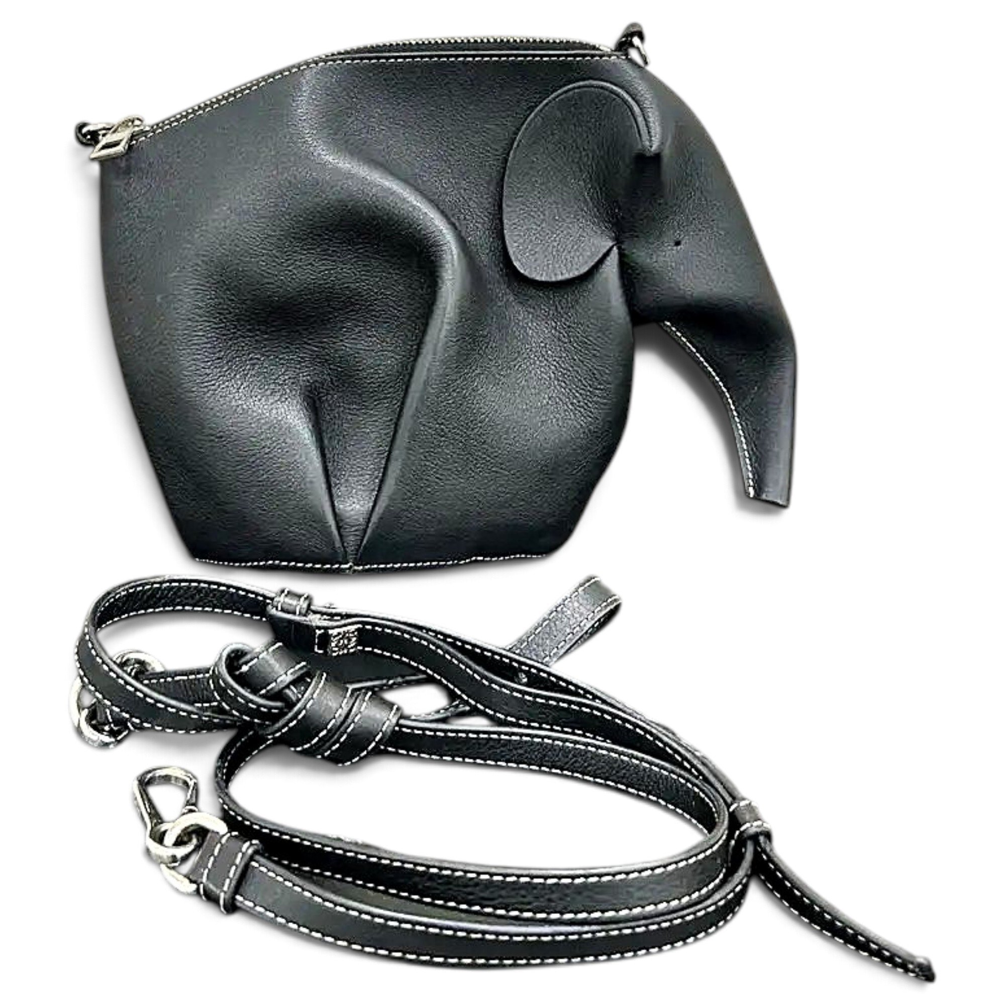 Animals leather crossbody bag